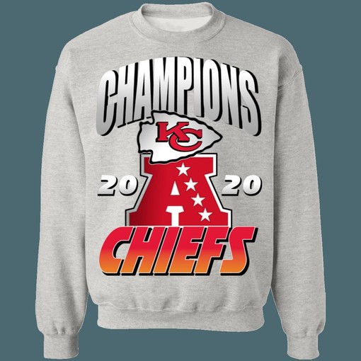 Kansas City Chiefs 2020 AFC Champions NFL American Football Lover Sweatshirt Hoodie with Classic Design - Image 3