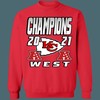 Kansas City Chiefs 2021 AFC West Division Champions Retro NFL American Football Sweatshirt Hoodie