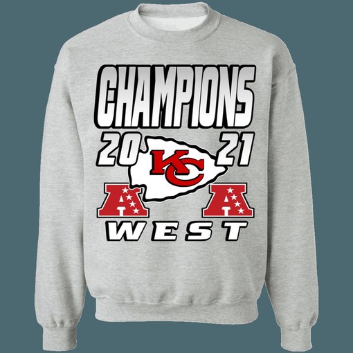 Kansas City Chiefs 2021 AFC West Division Champions Retro NFL American Football Sweatshirt Hoodie - Image 2