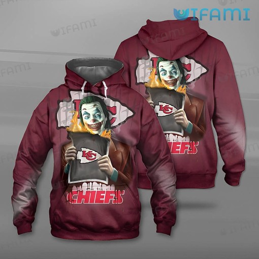 Kansas City Chiefs 3D Hoodie with Classic Red White Logo and All Over Print Design for Fans