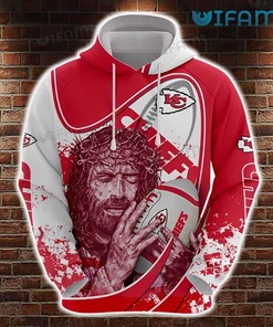 Kansas City Chiefs 3D Hoodie with Death Holding Glass Logo and All Over Print Design for Fans