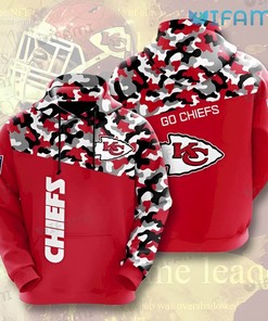 Kansas City Chiefs 3D Hoodie with Death Holding Logo Featuring All Over Print Design for Fans