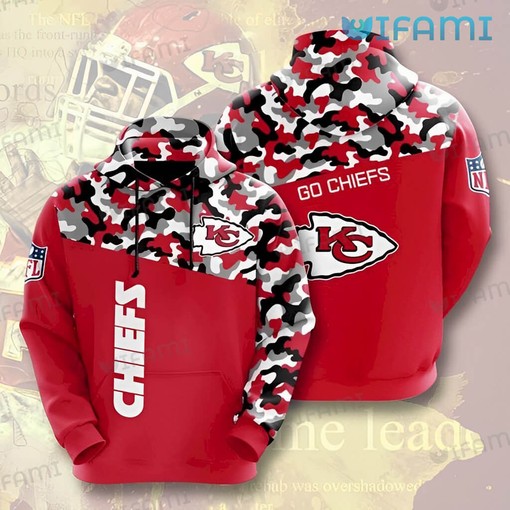 Kansas City Chiefs 3D Hoodie with Death Holding Logo Featuring All Over Print Design for Fans