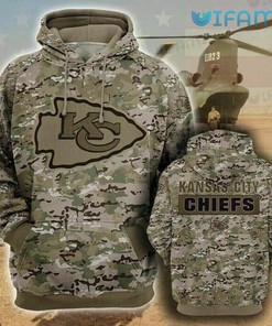 Kansas City Chiefs Camouflage All Over Print 3D Hoodie: Perfect for Hunting Season