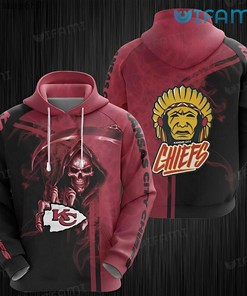 Kansas City Chiefs Field Football Helmet Sketch 3D Hoodie: Show Your Team Spirit!