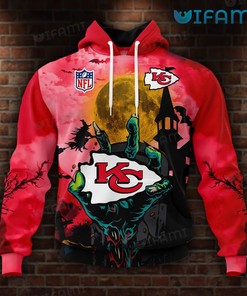 Kansas City Chiefs Halloween Hoodie with Hand Hold Logo - Perfect Gift for Fans