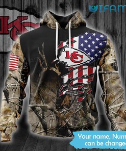 Kansas City Chiefs Hoodie 3D Christmas Reindeer Tribal Ethnic Pattern with All Over Print Design