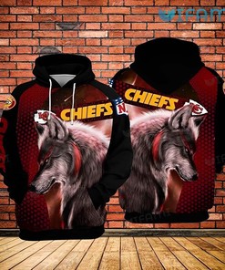 Kansas City Chiefs Wolf Hunting Football Hoodie with 3D All Over Print in Stunning Design