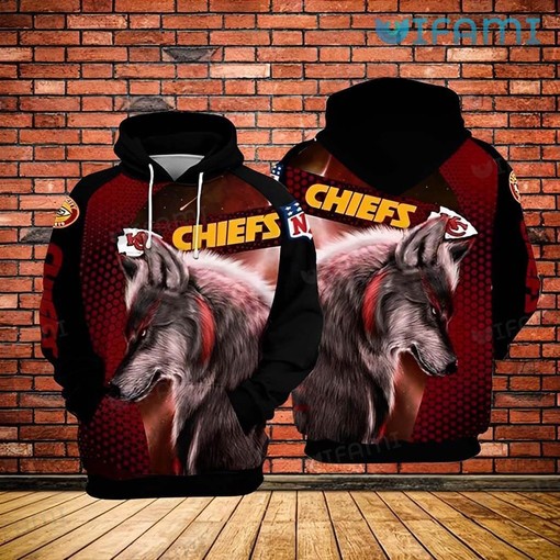 Kansas City Chiefs Wolf Hunting Football Hoodie with 3D All Over Print in Stunning Design