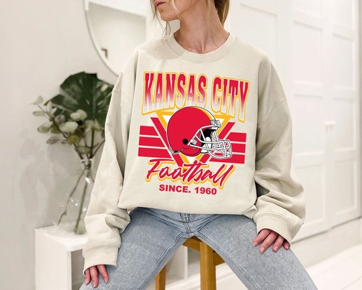 Kansas City Football Team Vintage Sweatshirt for NFL Fans