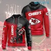 Kansas City Hoodie 3D with Red Gold Logo for Fans featuring All Over Print Design