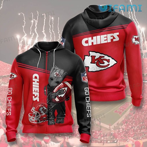 Kansas City Hoodie 3D with Red Gold Logo for Fans featuring All Over Print Design