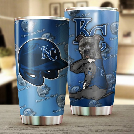 Kansas City Royals Funny Dog Design MLB Tumbler for fans with Logo