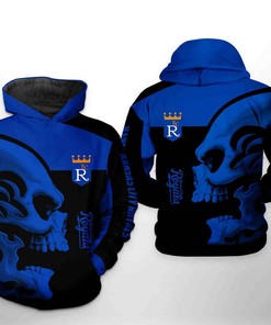 Kansas City Royals MLB Punisher Skull Zipper Hoodie 3D All-Over Print for Men and Women