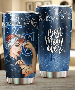 Kansas City Royals MLB Tumbler - The Strongest Best Mom Ever Gift for Baseball-loving Moms with Custom MLB Logo