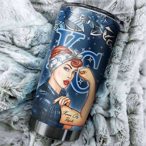 Kansas City Royals MLB Tumbler - The Strongest Best Mom Ever Gift for Baseball-loving Moms with Custom MLB Logo - Image 2