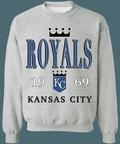 Kansas City Royals Vintage MLB Crewneck Sweatshirt Hoodie for Baseball Fans