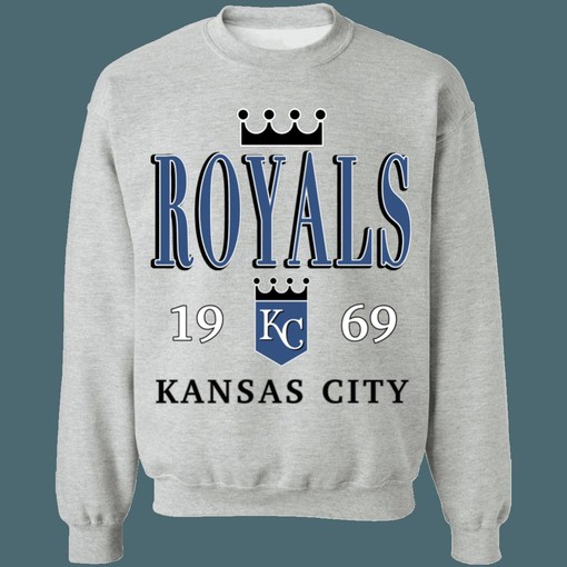 Kansas City Royals Vintage MLB Crewneck Sweatshirt Hoodie for Baseball Fans