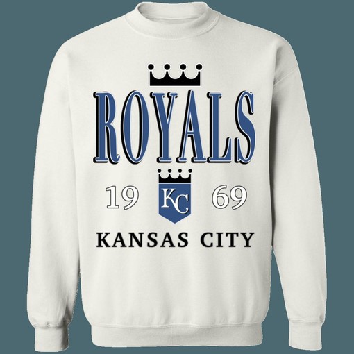 Kansas City Royals Vintage MLB Crewneck Sweatshirt Hoodie for Baseball Fans - Image 2