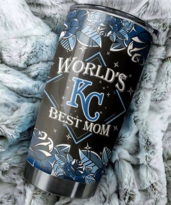 Kansas City Royals World's Best Mom Elegant MLB Tumbler with a Sophisticated and MLB Logo