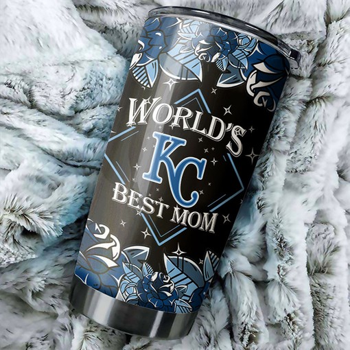 Kansas City Royals World's Best Mom Elegant MLB Tumbler with a Sophisticated and MLB Logo