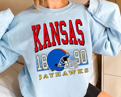 Kansas Football Crewneck Sweatshirt, Great for Fans of Sport Shirts Unisex
