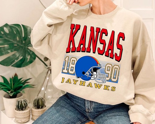 Kansas Football Crewneck Sweatshirt, Great for Fans of Sport Shirts Unisex - Image 2