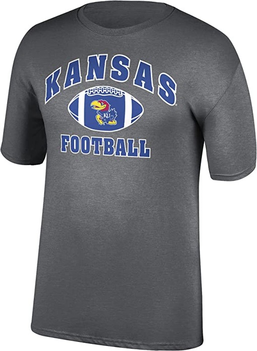 Kansas Football Men's Short Sleeve Basic Tee - NCAA Shirts for Fans