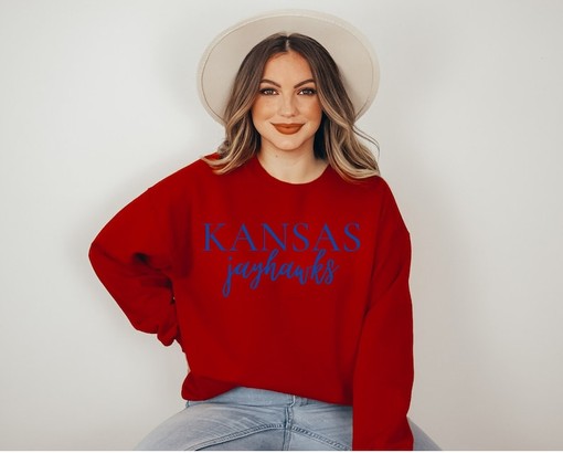 Kansas Gameday Sweatshirt, Great for Kansas Football and Basketball Fans, NCAA Shirts