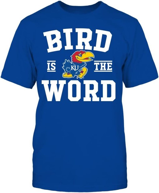 Kansas Jayhawks Bird Is The Word Shirt - NCAA College Shirts - Image 2
