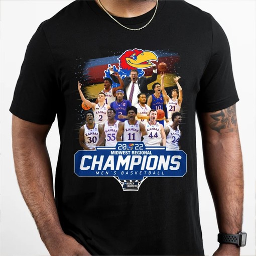 Kansas Jayhawks Champions Final Four March Madness 2022 Shirt - NCAA Shirts for Men and Women - Image 2