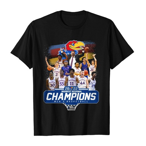 Kansas Jayhawks Champions Final Four March Madness 2022 Shirt - NCAA Shirts for Men and Women - Image 3