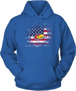 Kansas Jayhawks Flag Pride Hoodie - NCAA College Shirts for Men and Women