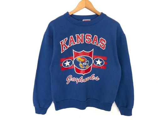 Kansas Jayhawks Football Team Rugby Spellout Pullover Jumper Sweatshirt, Great Design for Vintage Fans