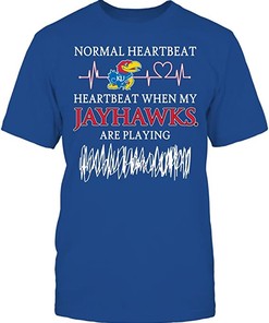 Kansas Jayhawks Heartbeat Hoodie Sweatshirt Shirt with Vintage Ncaa Shirts
