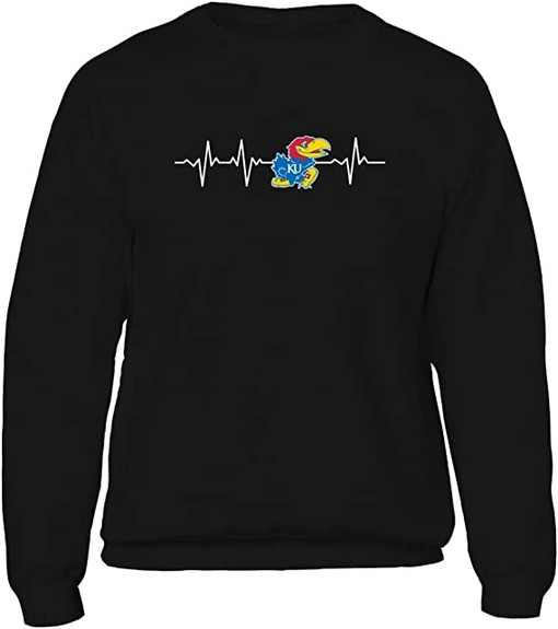 Kansas Jayhawks Mens Crewneck Sweatshirt with State University Shirt, Show Your Team Spirit