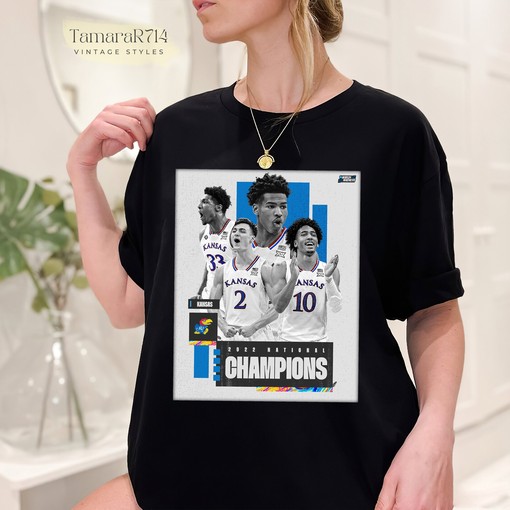 Kansas Jayhawks National Champions 2022 NCAA Division Ku Shirt - NCAA College Shirts for Men and Women - Image 2