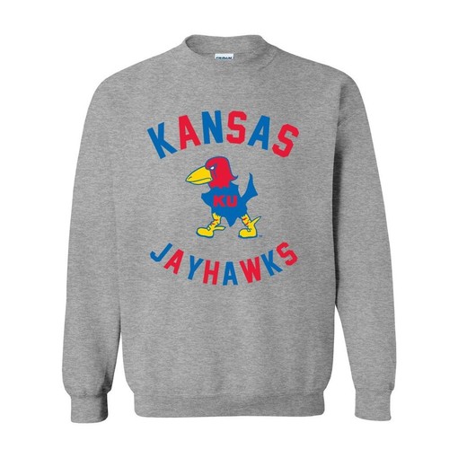 Kansas Jayhawks Retro Print Graphic Sweatshirt, Women's Kansas Sweatshirt NCAA Shirts for Men - Image 3