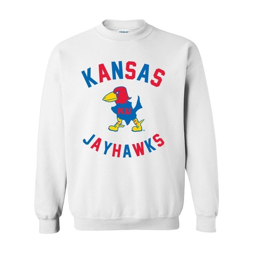 Kansas Jayhawks Retro Print Graphic Sweatshirt, Women's Kansas Sweatshirt NCAA Shirts for Men - Image 4