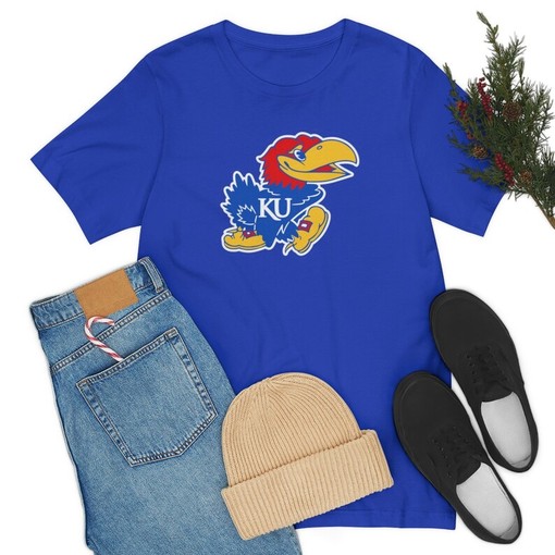 Kansas Jayhawks Shirt Bella Canvas- Super Soft Tee Rock Chalk Jayhawk, Representing Your Team
