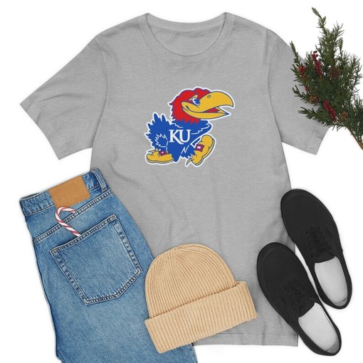 Kansas Jayhawks Shirt Bella Canvas- Super Soft Tee Rock Chalk Jayhawk, Representing Your Team - Image 2