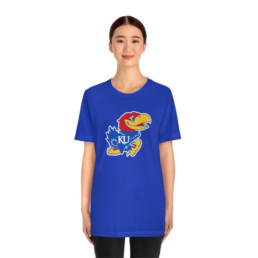 Kansas Jayhawks Shirt Bella Canvas- Super Soft Tee Rock Chalk Jayhawk, Representing Your Team - Image 3