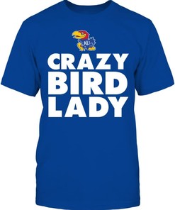 Kansas Jayhawks Shirt, Proud to be Crazy Lady Gifts For Fans, NCAA Shirts for Women