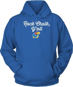 Kansas Jayhawks Shirt with Rock Chalk Y'All Design, Great Gifts For Fans