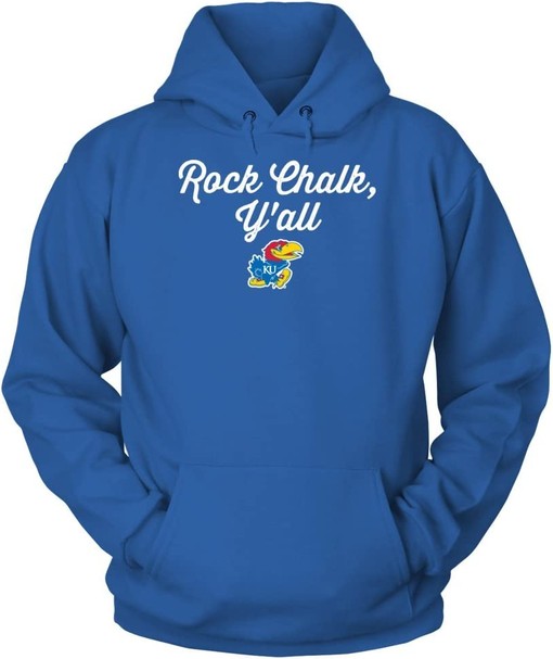 Kansas Jayhawks Shirt with Rock Chalk Y'All Design, Great Gifts For Fans