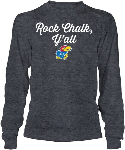 Kansas Jayhawks Shirt with Rock Chalk Y'All Design, Great Gifts For Fans - Image 4