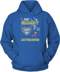 Kansas Jayhawks Team Mascot Chevron Pattern Hoodie - NCAA Shirts for Men and Women