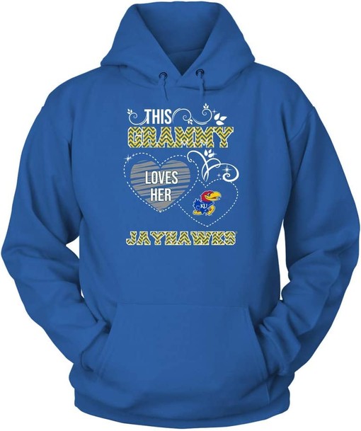 Kansas Jayhawks Team Mascot Chevron Pattern Hoodie - NCAA Shirts for Men and Women