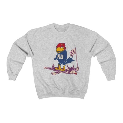 Kansas University, Ku Jayhawks Retro Beat K State Unisex Crewneck Sweatshirt, Show Your Team Spirit - Image 2