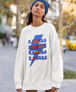 Kansas University Sweatshirt, Perfect for Kansas Football Crewneck with American University T Shirt
